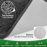Dog Door Mat Indoor Entrance, 48" x 30" Absorbent Quick-Drying Mud Rugs, Non-Slip Door Rugs for Entryway Indoor Washable, Soft Chenille Dog Mat for Muddy Paws