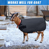Shinylin Weatherproof Goat Blanket for Winter Sheep and Calf Blanket Soft Fleece Lining Goat Coat for Show Goats, Pets & Livestock Adjustable Belly Straps for Secure Fit(Gray,Size XL)