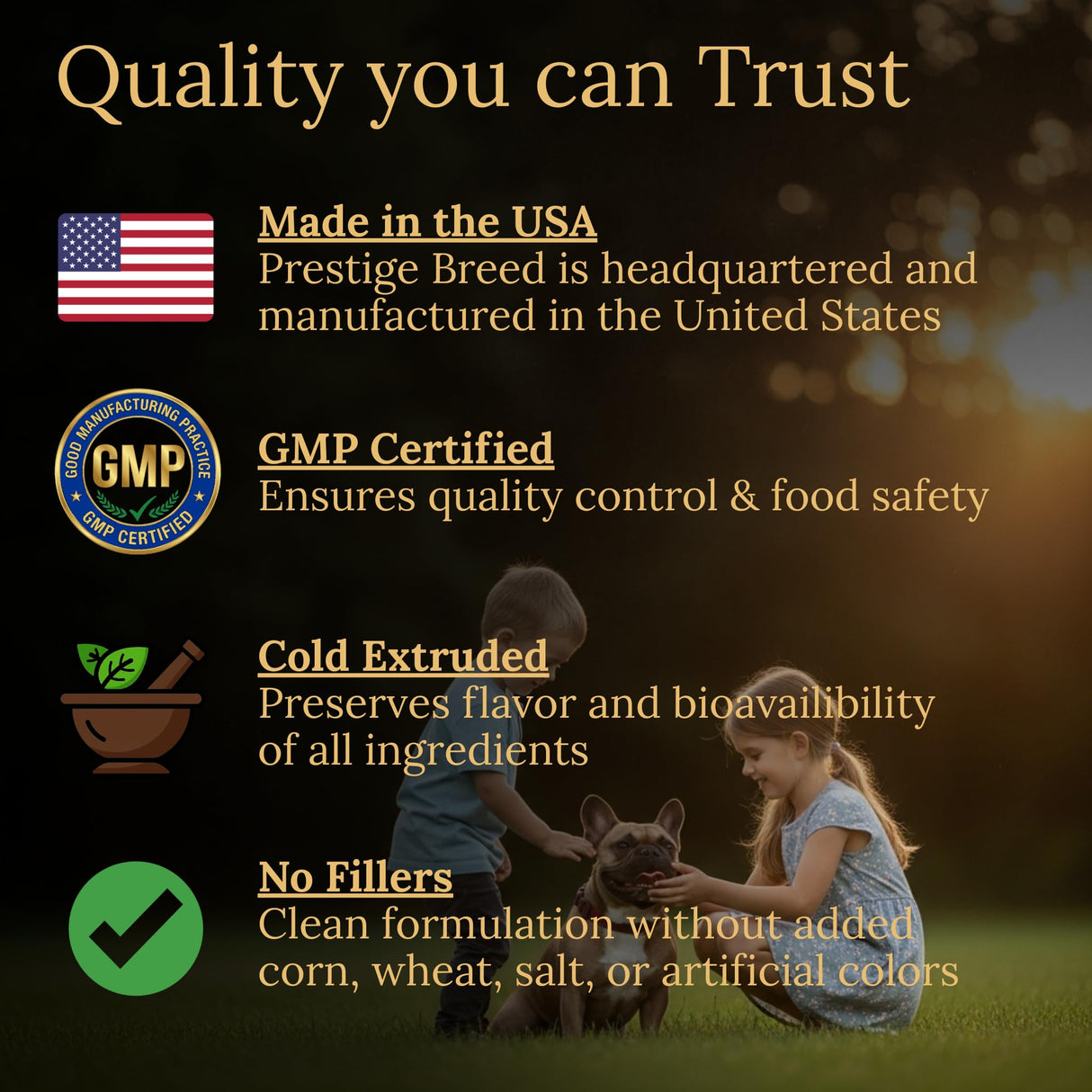 Prestige Breed Multivitamins, Balanced Nutrition for Your French Bulldog, 90 Count, Made in The USA with Real Bacon
