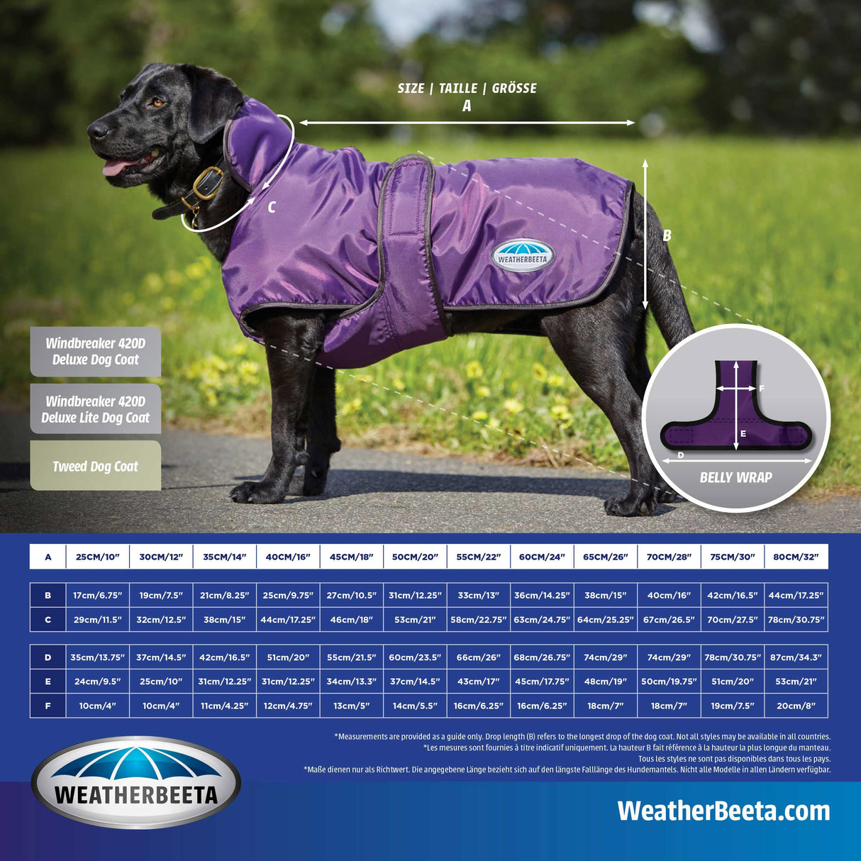 WeatherBeeta ComFiTec Windbreaker 420D Deluxe Dog Coat, Yellow/Black, 22"