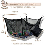 Ferret Ball Pit Hammock,Ferret Hammock Playpen Toy Box Cube for Cage Compatible with Tunnel System(Ball Not Included)