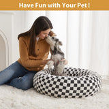 BFPETHOME Donut Dog Bed for Small Dogs, Round Cat Beds for Indoor Cats, Calming Pet Bed for Puppy and Kitty with Non-Slip Bottom, Cute Fancy Dog Bed Machine Washable Puppy Bed