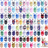 Wesiti 100 Pcs Dog Bandanas Bulk Winter Pet Bandanas Colorful Triangle Scarf Scarf Bib Kerchief Set Adjustable Dog Bibs Washable Birthday Gift for Small Medium Large Dogs Accessories