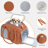 Dog Purse Carrier for Small Dogs, Airline Approved Pet Carrier Purse with Mesh Windows, Soft-Sided Travel Bag for 5–9 lbs Puppy & Cats, Lightweight Tote for Travel & Daily Outings