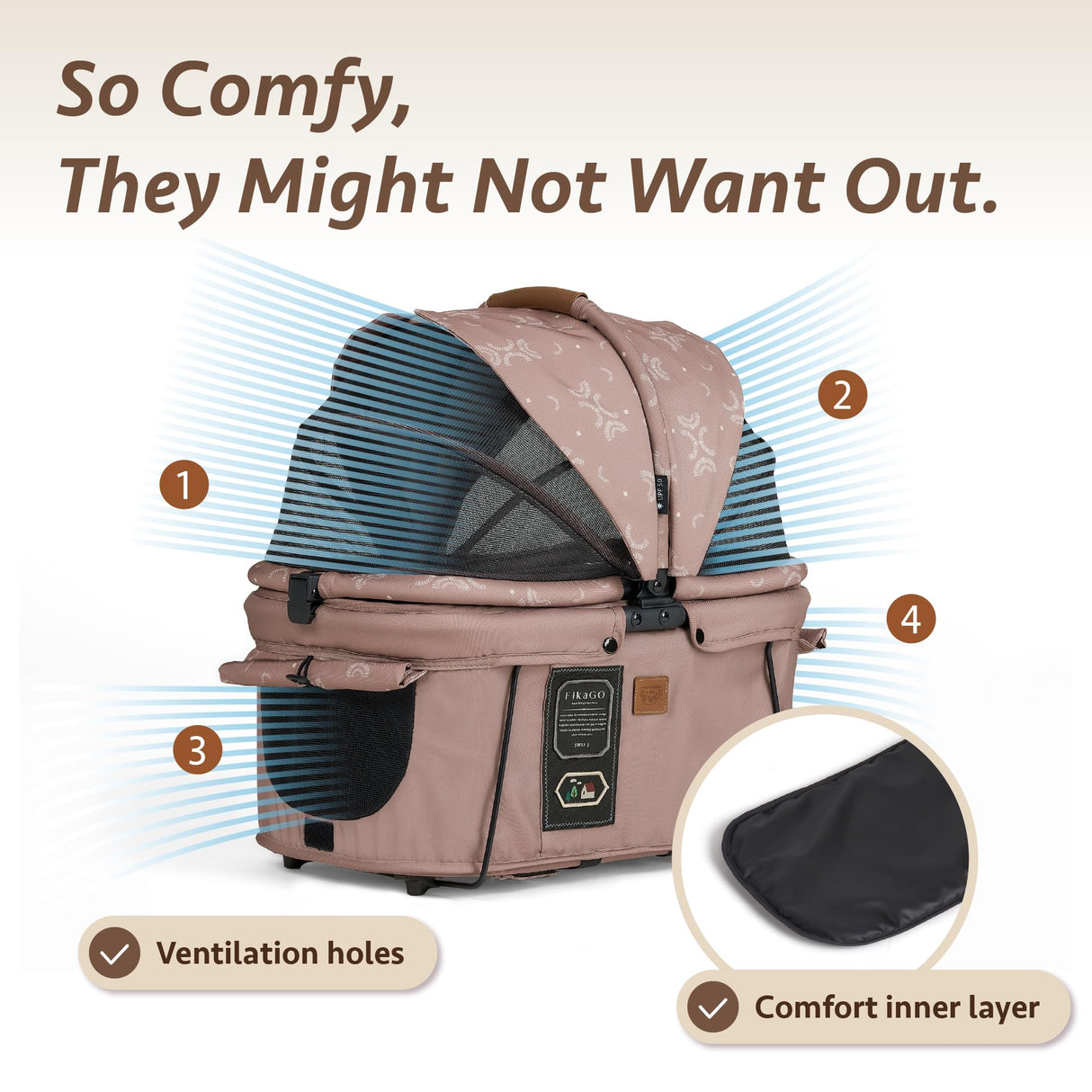 Sway2 Pet Car Seat and Carrier, 2-in-1 Booster Seat for Small Dogs and Cats