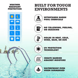 Burro Adhesives 10-Pack Waterproof Clear Pool Tape Patches - Professional Grade PVC Repair Kit with 2.75" x 4" Heavy Duty Patches for Commercial & Residential Vinyl Pools, Works Underwater & Dry