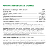 NaturVet Advanced Probiotics & Enzymes, PB6 Dog Soft Chews to Help Sensitive Stomachs and Digestive Issues, Hickory Smoked Bacon Flavored Pet Supplement for Dogs Over 6 Weeks, 70 Count Jar