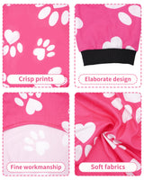 PET SHOW 4 Pack Dog Pajamas for Medium Large Dogs Girl Soft Stretchy PJs Paw Floral Jumpsuit Dog Doughnut Ice Cream Onesies Outfits with Sleeve Pets Breathable Summer Clothes Costume XXL