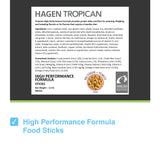 Hagen Tropican High Performance Parrot Food, 3.3 ib. - Hari Parrot Sticks with Peanuts & Sunflower Seeds and Higher Nutrition Levels