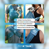 Pet K’tan Anti Anxiety Wearable Cat & Dog Carrier – Hands-Free Front Facing Adjustable Pet Cuddler Sling for Small to Medium Pets & Puppies up to 20 lbs | Pawquamarine | X-Small