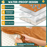 Dog Car Bed, Non-Slip Backseat Extender Pet Mat, Removable Washable Dog Bed for SUVs, Sedans & Trucks, Anti-Slip Travel Bed for Dogs, Easy Clean & Scratch-Proof & Comfort Brown (50"×24.6")