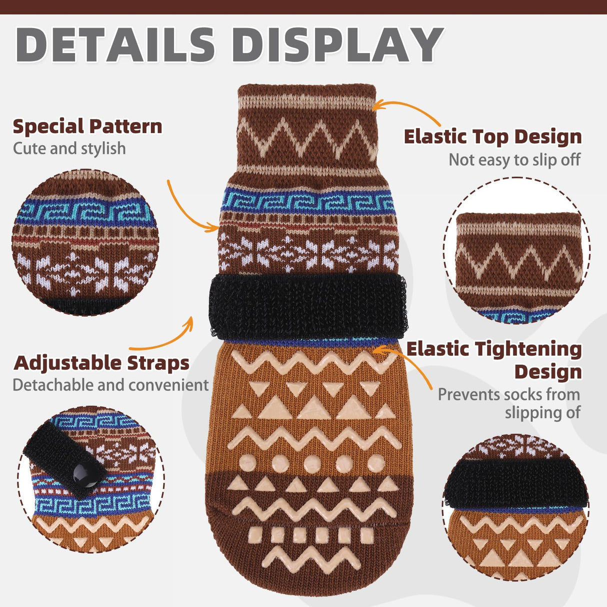 KOOLTAIL Dog Socks Shoes for Hot Pavement, Breathable & Warm Winter Dog Booties to Prevent Licking Paws for Small Medium Large Senior Dogs,Non Slip Grippy Pet Boots & Paw Protectors for Hardwood Floor