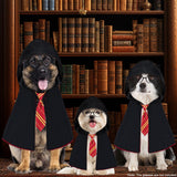 GOYOSWA Dog Halloween Costumes, Dog Wizard Costume Halloween Wizard Witch Cloak Cape with Neck Tie Halloween Costumes for Small Medium Large Dogs Pets (Red, Medium)