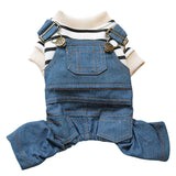 Dog Comfortable Soft Overalls Puppy Cute Sweater Shirt Corduroy Pants One-Piece Outfit Pet Stylish Winter Clothes for Small Dogs Chihuahua Dachshund Daily Holiday Jumpsuit Costume