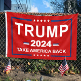 Trump 2024 Flag 3x5 Outdoor Double Sided - 3 Ply Red Take America Back 2024 Donald Trump Flags for Outside Indoor Outdoor Patriotic Decorations - Heavy Duty President Trump Flag with 2 Brass Grommets