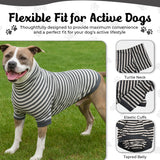 Tooth & Honey Dog Shirt for Large Dogs - Soft Cotton Spandex Pullover with Mid-Length Sleeves, Full Belly Coverage for Allergies, Skin Sensitivity & Lightweight Summer Dog Clothes - XL