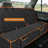 XHRING Dog Car Seat Cover for Honda CRV HRV CR-V HR-V Accord Civic LX EX EX-L EX-L Navi Touring 2000-2025 2026 Back Seat Accessories, Scratchproof Pet Bench Backseat Covers with Two Big Pockets