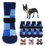 BEAUTYZOO Non Slip Dog Socks to Prevent Licking Paws, Dog Shoes Booties for Hardwood Floors Anti Slip-Thick Grip Works Even When Twisted-Paw Protector for Cold Pavement Small Medium Large Senior Dogs