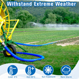 2 IN x 110FT Pool Backwash Hose Heavy Duty Drain Discharge Double PVC Layflat Hose with 2 Clamps, Weatherproof Burst Resistant for Water Transfer, Sump Pump, Pool Filter, Pool Drain (33.6M, Blue)