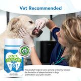 Spanielbuns Dental Powder for Dogs - Plaque Control & Tartar Remover, Breath Freshener with Probiotics, Vitamins & Natural Extracts - Perio Support Powder for Dogs, 2.82 oz (80g)