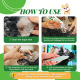 Dog Ear Powder Hair Removal Kit–Safe Grooming Set with 30g Ear Powder, LED Silent Trimmer & 5.5in Tweezers All-in-One Ear Care Solution for Dogs &Cats,Odor Control & Hygiene Support, Home Grooming Kit
