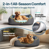 MellowMates Orthopedic Dog Bed for Extra Large Dogs with Removable Washable Cover - XL Dog Couch Sofa with Waterproof Lining & Non-Slip Base, Double-Sided Comfort Pet Bed, 44", Grey