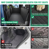 HOCHO Truck Dogs Seat Cover for Back Seat, Upgraded Hard Bottom +65% Space 400LBS Holding Dog Seat Cover Extender for Full Size Truck/SUV F150 Silverado RAM1500 GMC Tundra Titan