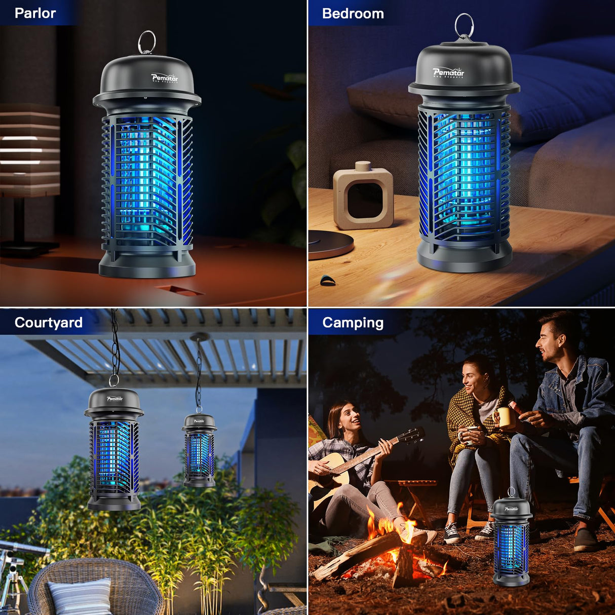 Electric Bug Zapper,4200V/20W High Power Voltage Mosquito Zapper,IPX4 Waterproof Fly Trap,Insect Zapper Outdoor for Camping,Backyard,Patio and Garden