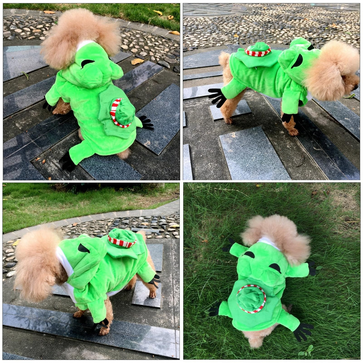 apott Frog Costume with Hat for Dog Funny Puppy Apparel Halloween Pet Clothes Outfit for Small Medium Large Dogs Cats(Green, XL)
