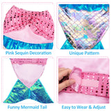 Mermaid Dog Costume - Funny Shiny Halloween Mermaid Costume for Small to Medium Dogs Puppy, Pet Cat Cosplay Outfit Apparel for Christmas Birthday Parties Photo Props