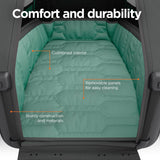 Thule Bexey pet Bike Trailer - Carrier for Small & Large Sized Dogs - Foldable Design - Easy to Connect to Bike - Padded Interior - Converts into Travel Crate - Durable Materials
