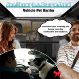 Mixsuper Dog Car Barrier, 61.4" Wide, Car Divider for Trucks, Large SUV, One-Piece Escape-Proof Back Seat Mesh Dog Car Net Barrier Black