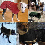 IUOUTG Warm Dog Coat Waterproof Dog Jacket Dog Fleece Vest Greyhound Clothes Thick Coat with Hoodies and Harness Hole Adjustable Dog Snowsuit Cold Weather Coats for Medium Large Dogs(Black,5XL)