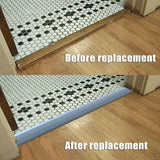 Door-Threshold-Ramp-Floor-Transition-Strip 36 inch, Threshold 3/4 to 4/5 in, Thresholds Ramps for Doorways, Edge-Reducer Vinyl-Transition-Strip for Door/Floor (Grey)