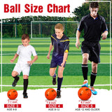 Shappy 2 Pcs Operation Christmas Soccer Balls Bulk with Pump, Mesh Bag Official Size 3 4 5 Indoor Outdoor Soccer Ball for Game Practice Training Sport Soft Soccer Gift for Child Adult(Size 3,Orange)