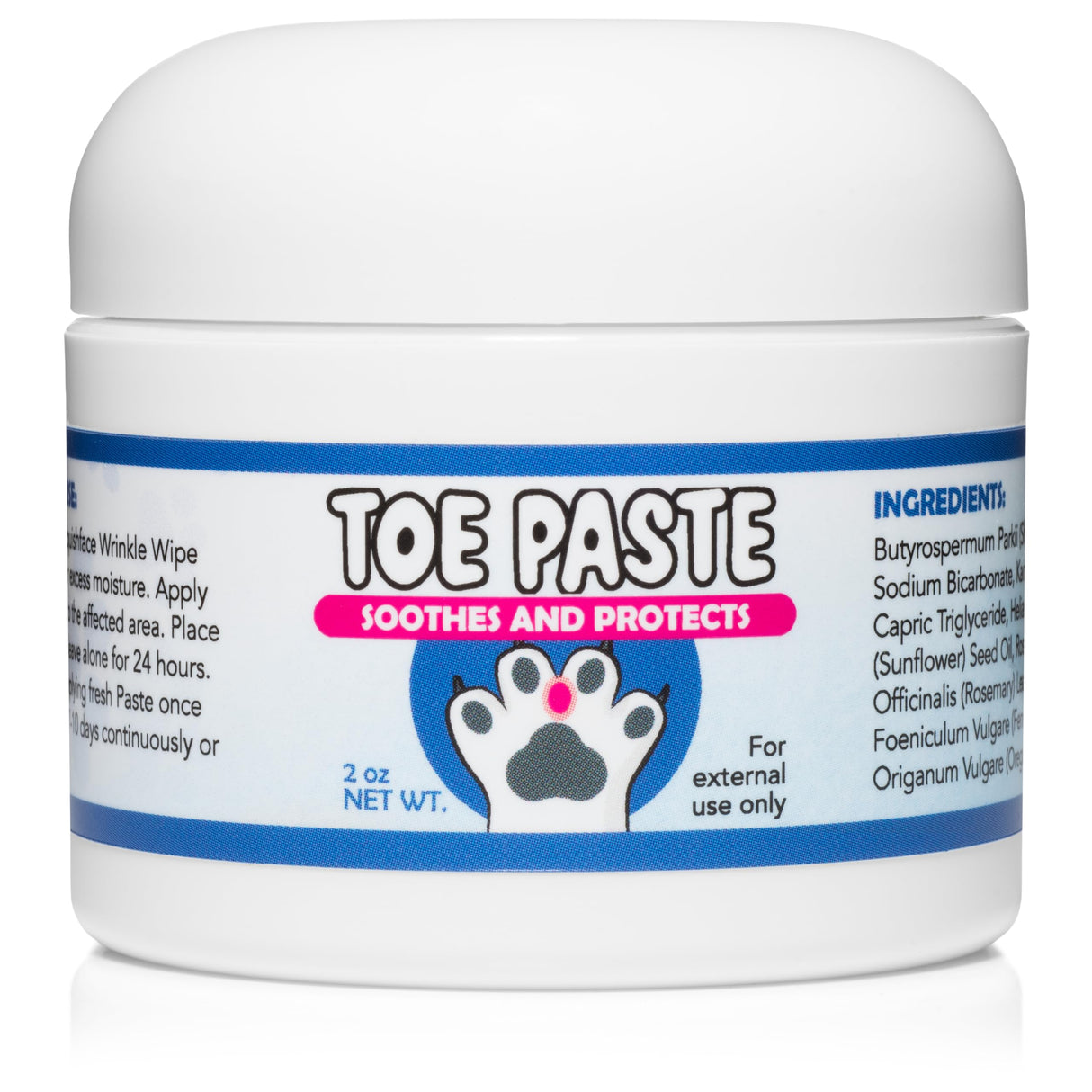 Squishface Toe Paste - Dog Paw Balm, Dog Paw Yeast Care, Soothing Dog Paw Cream for Happy, Healthy Paws! 2oz.