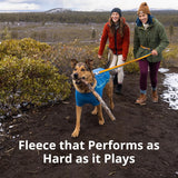 Ruffwear, Climate Changer Fleece Dog Jacket, Sleeved Silhouette for Core Heat, Quick‑Dry Fleece, Full‑Length Zip, Front & Back Leash Portals, Reflective Trim, Basalt Gray, X-Large