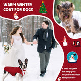 Dog Wedding Outfit Stylish Suit Bow Tie Costume Cold Weather Warm Flannel Lining Christmas Party Formal Tuxedo (Burgundy,L)