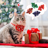 40 Pcs Christmas Dog Bow Ties Set 26 Christmas Pet Bowties 10 Santa Snowman Necktie 4 Winter Dog Bandana Xmas Grooming Accessories for Holiday Pet Outfit Winter Gift