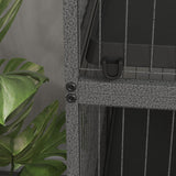 PawHut 50" 5-Tier Small Animal Cage, Ferret Cage, Large Chinchilla Cage with Hammock Accessory & Heavy-Duty Steel Wire, Small Animal Habitat with 4 Doors, Removable Tray, Gray