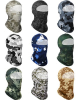 Geyoga 9 Pcs Balaclava Sun Protection Ski Mask Full Face Cover UV Protection Silk Mask Balaclava for Women Men Outdoor Sport(M) Camouflage