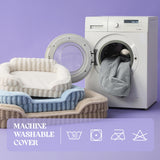 LE SURE Cute XL Dog Beds, Orthopedic Waterproof Dog Bed for Extra Large Dogs, High Back Non-Slip Bottom and Egg-Crate Foam Big Pet Couch Sofa with Washable Removable Cover, Grey