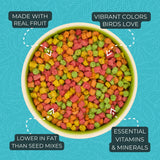 ZuPreem FruitBlend Flavor Pellets Bird Food for Small Birds, 2 lb (Pack of 2) - Daily Blend Made in USA for Parakeets, Budgies, Parrotlets