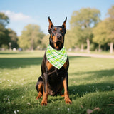 JpGdn 200PCS Dog Bandanas Plaid for Large XL XXL Breed Dogs Bulk Big Dog Bandanas Kerchief Washable Stitching Edge Selvedge Sewing Triangle Bibs Head Scarves Scarfs for Grooming Accessories