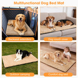 FURTIME Backseat Pet Bed Mat, Non-Slip Dog Bed for Car Back Seat, Washable Travel Pet Mat with Removable Cover, Dog Seat Covers Protector Fit for Backseat Extenders and Trucks SUVs, 54"x 24.8", Brown