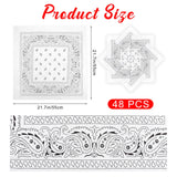 AojSup 48 Pcs Bandanas Bulk 22 Inch Paisley Bandanas Unisex Cowboy Head Wrap Scarf Headband Handkerchief for Women Men