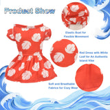 Littledropet Dog Hawaiian Costume Dress with Luau Leis and Flower Hair Bow,Cat Halloween Princess Costume Party Cosplay Outfit for Small Medium Dogs Girl,Summer Cat Beach Dresses Swimsuit Clothes,L
