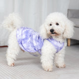 cyeollo 2 Pack Tie Dye Dog Dress Puppy Dress Soft Breathable Dog Clothes for Small Dogs Girl Outfit Pet Apparel, Tie Dye+Flower, XS