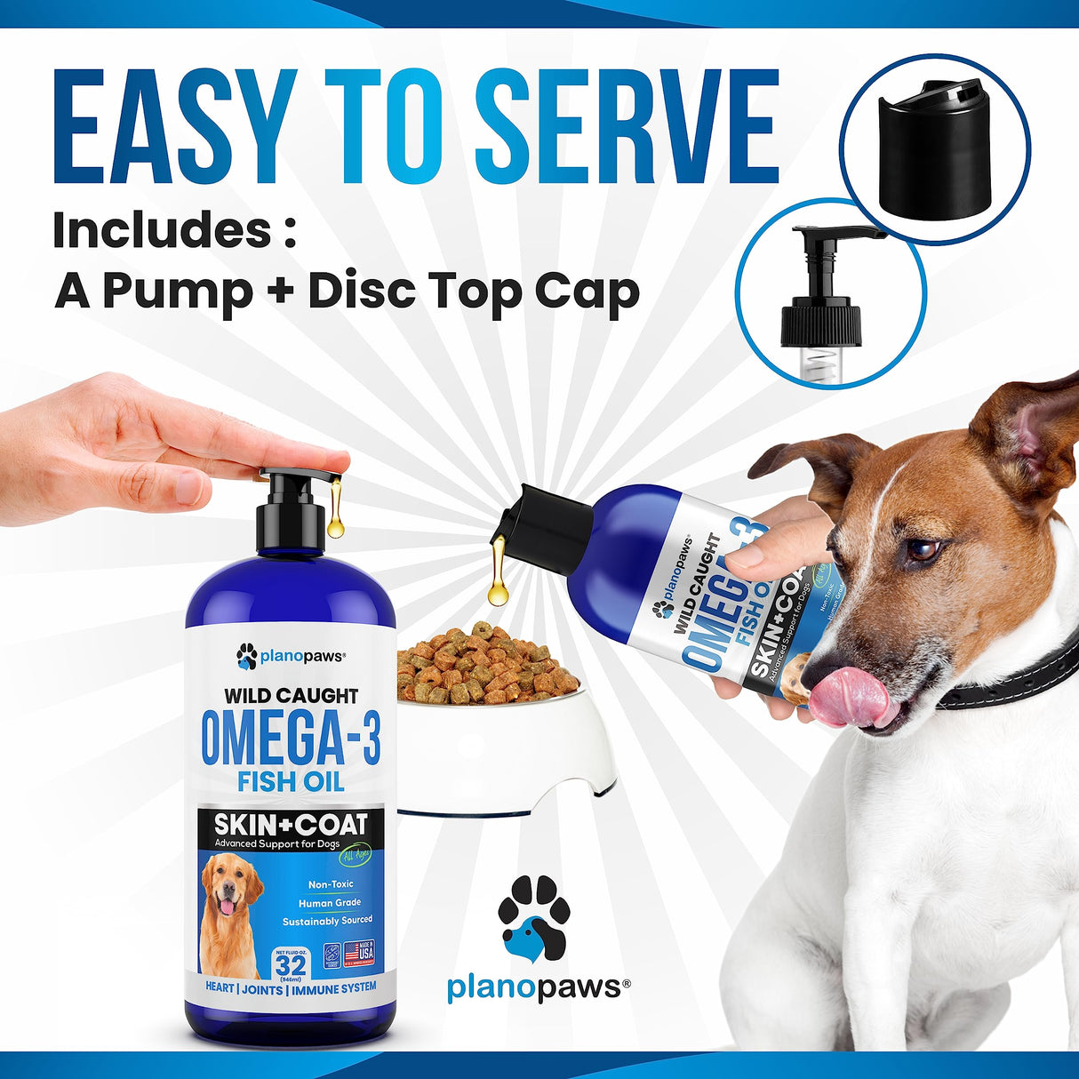 Omega 3 Fish Oil for Dogs - Better Than Salmon Oil - Dog Fish Oil Supplement to Reduce Shedding & Itching - Supports Joints, Brain, and Heart Health - Skin and Coat Supplement - Liquid Fish Oil