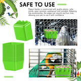 Maxdot 20 Pcs Chicken Water Feeder Cups 16 oz Pigeon Bird Feeder Cups Hanging Cage Chicken Water Cup for Pet Parrot Rooster Parakeet Bunny Gamefowl Poultry Wire Hutch(Green)